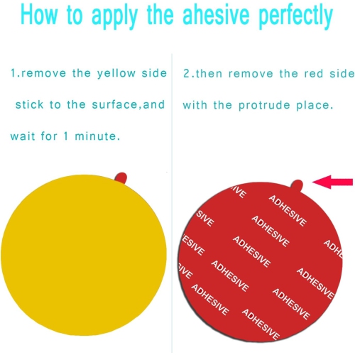 4 Pack 2.76(70mm) Very High Bond Sticky Adhesive Replacement,Circle Double Sided Pads Gule for Dashboard/Windshield Suction Cup Phone Holder Car DVR