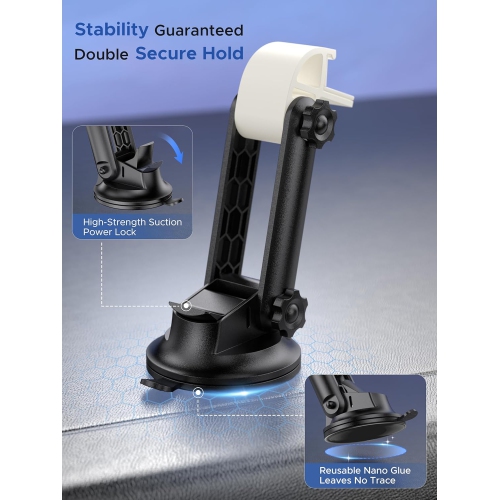 Starlink Mini Car Mount for Dashboard, c Starlink Mini Mounting Kit, [Sticky Suction Base, Angle-Adjustable, Secure Hold] Car Suction Cup Mount