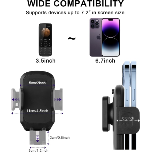 U Golf Cart Magnetic Phone Holder Mount, Ultra Strength 6*N52 Magnets Cell Phone Caddy Compatible with EZGO Club Car Yamaha,Fit for Most