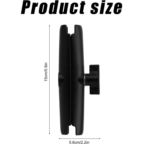 G Double Socket Arm Mount, 5.9in Aluminum Alloy Double Socket Arm for Phone Holder Bike Truck Mounts Arms for 1 Ball Components