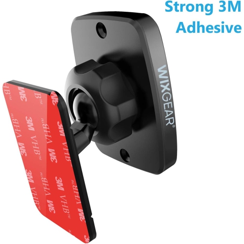 Magnetic Phone Car Mount, W Universal Stick On Dashboard Magnetic Car Mount Holder, for Cell Phones and Mini Tablets with Fast Swift-snap Technology,