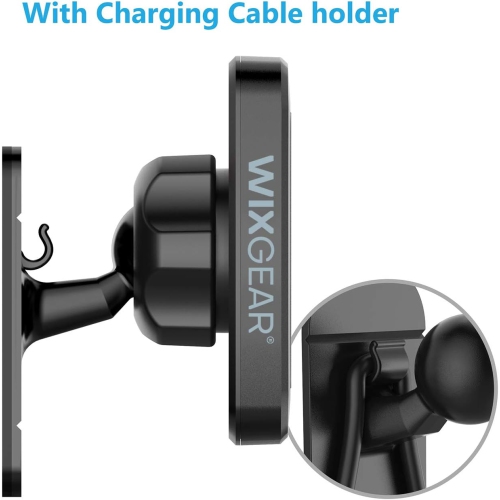 Magnetic Phone Car Mount, W Universal Stick On Dashboard Magnetic Car Mount Holder, for Cell Phones and Mini Tablets with Fast Swift-snap Technology,