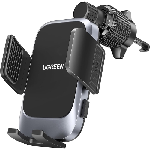 U Car Phone Holder, Never Blocking Vent, Car Vent Phone Mount with 360 Degree Swing Arm Support Cellulaire Auto Compatible for iPhone 14 13 12 Pro