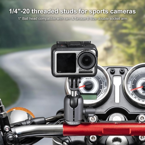 F Single Socket Arm with 1/4-20 Metric Thread Compatible with RAM Mounts B Size Double Socket Arm