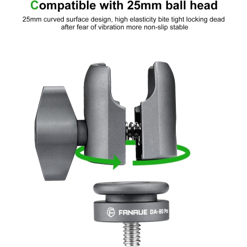 F Single Socket Arm with 1/4-20 Metric Thread Compatible with RAM Mounts B Size Double Socket Arm