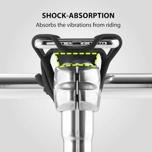 (B) Bike Tie Pro 4 Bike Ph Mount Bicycle Ph Holder for Stem Mounting 4.7-7.2 Phs, Ultra Light Ph Shock-Proof Mount for Bike Motorcycle, Designed for