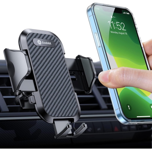 A Phone Holder Car Vent, [Military Sturdy, Firmly Grip & Never Slip] Car Phone Holder Mount Universal Vent Cell Phone Holder Car, Fit for iPhone 16