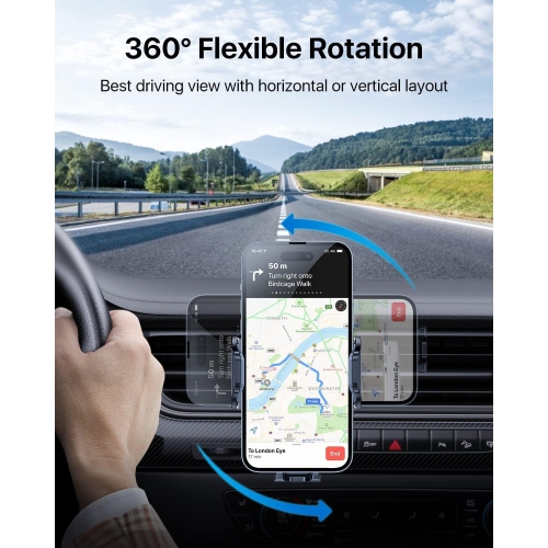 A Phone Holder Car Vent, [Military Sturdy, Firmly Grip & Never Slip] Car Phone Holder Mount Universal Vent Cell Phone Holder Car, Fit for iPhone 16