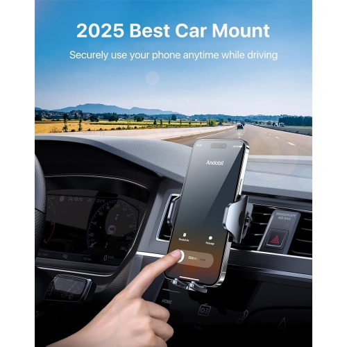 A Phone Holder Car Vent, [Military Sturdy, Firmly Grip & Never Slip] Car Phone Holder Mount Universal Vent Cell Phone Holder Car, Fit for iPhone 16