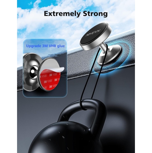 (2-PACK)Magnetic Phone Holder Car, [ 360°Rotating ] Hands-Free Car Phone Holder, [ Strong Magnet ] Universal Dashboard Magnetic Cell Phone Holder Car