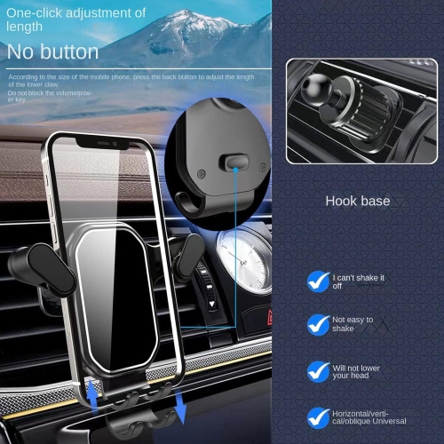 Car Phone Holder Stand Mount Magnetic Universal Adjustable Accessories for Car, Compatible with iPhone Cell Phone