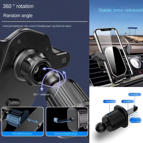 Car Phone Holder Stand Mount Magnetic Universal Adjustable Accessories for Car, Compatible with iPhone Cell Phone