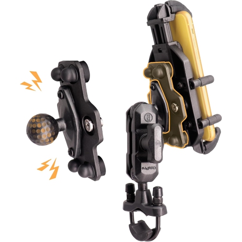 W Motorcycle Phone Mount with Vibration Dampener for 4.7 - 7.0 Cellphone, Anti Vibration Motorcycle Cell Phone Holder, Suitable for Handlebar and