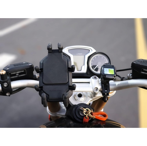 W Motorcycle Phone Mount with Vibration Dampener for 4.7 - 7.0 Cellphone, Anti Vibration Motorcycle Cell Phone Holder, Suitable for Handlebar and