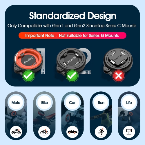 S Phone Silicone Adapter - Quick Install, Secure Connection, Durable Design - Compatible with C-Series(1st or 2nd Generation) All Mounts