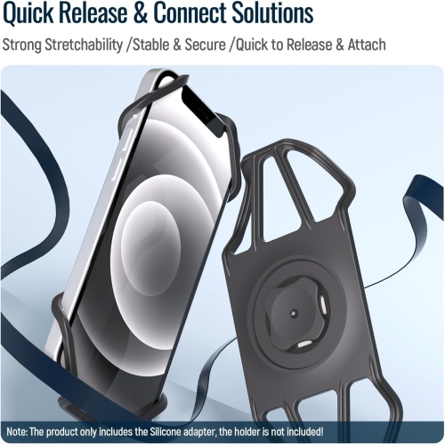 S Phone Silicone Adapter - Quick Install, Secure Connection, Durable Design - Compatible with C-Series(1st or 2nd Generation) All Mounts