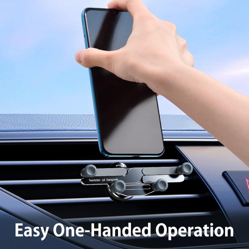 O Car Phone Holder Mount 2023 Upgrade Gravity Car Phone Mount, Hands Free Phone Holder, Gravity Air Vent Car Mount, Suitable for Mobile Phones Under