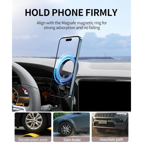 M Car Phone Holder for 2024 2025 VW Atlas/VW Altas Cross Sport Accessories 12-Inch Screen Fixed Clip, 360° Rotation Phone Mount Compatible with