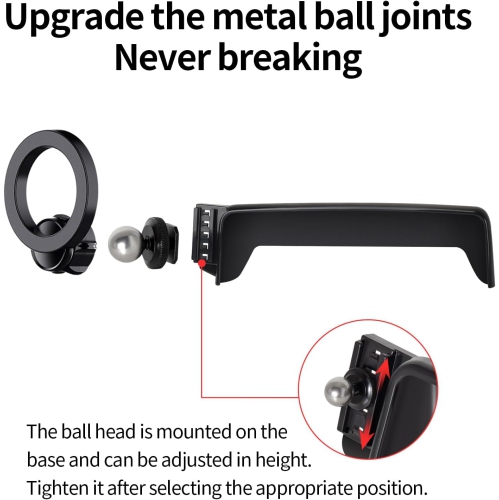 M Car Phone Holder for 2024 2025 VW Atlas/VW Altas Cross Sport Accessories 12-Inch Screen Fixed Clip, 360° Rotation Phone Mount Compatible with