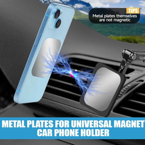 B 10 Pcs Adhesive Thin Metal Plates, Magnet Phone Metal Plate for Magnetic Mount, Metal Plates for Phone Case, Metal Plate for Car Metal Plates f