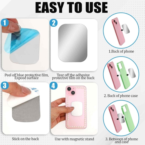 B 10 Pcs Adhesive Thin Metal Plates, Magnet Phone Metal Plate for Magnetic Mount, Metal Plates for Phone Case, Metal Plate for Car Metal Plates f