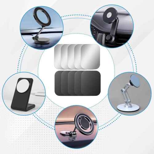 B 10 Pcs Adhesive Thin Metal Plates, Magnet Phone Metal Plate for Magnetic Mount, Metal Plates for Phone Case, Metal Plate for Car Metal Plates f