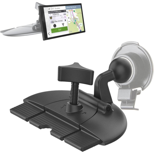 E Portable Car GPS Mount, 17.2mm Ball Adapter CD Slot for Phone Holder, Magnetic Mount, Compatible with 7-10.26 inch Monitors, Adjustable Telescopic
