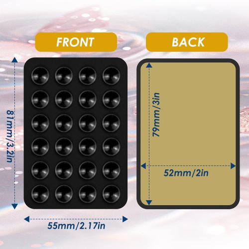 4 Pack W Silicone Suction Phone Case Mount, Non-Slip Suction Cup Phone Mount, Sticky Grippy Silicone Hands-Free Mirror Shower Mobile Holder