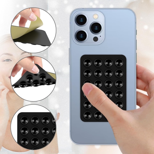 4 Pack W Silicone Suction Phone Case Mount, Non-Slip Suction Cup Phone Mount, Sticky Grippy Silicone Hands-Free Mirror Shower Mobile Holder