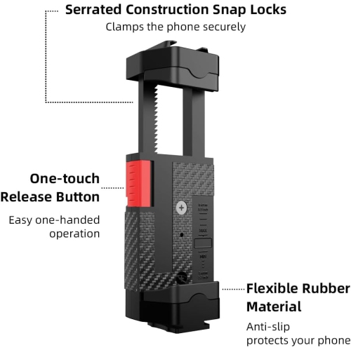 SOH Car Sun Visor Mount, Car Sun Visor Phone Holder with Adjustable Long Arm, Universal Phone Clip for iPhone 15 Pro Max/14/13