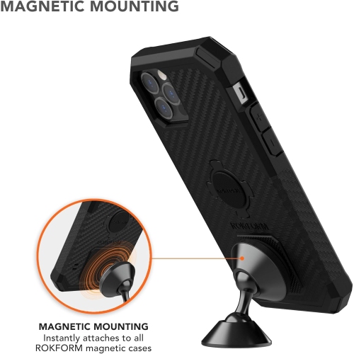 R - Adjustable Magnetic Car Mount, 360 Degree Swivel with 3M VHB Tape, Cell Phone Holder, Aluminum Dashboard Phone Mount Stand for Truck Car & Van