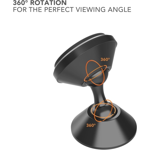 R - Adjustable Magnetic Car Mount, 360 Degree Swivel with 3M VHB Tape, Cell Phone Holder, Aluminum Dashboard Phone Mount Stand for Truck Car & Van