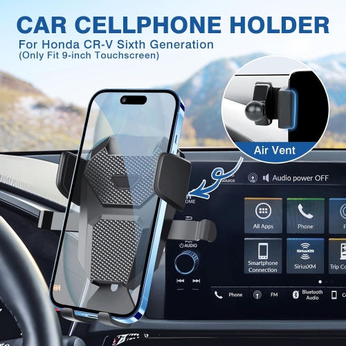 F Phone Mount for Hon-da CRV 2023-2025 9-inch Touchscreen, 360 Degree Rotation Dash Mount Cell Phone Holder CRV Accessories, Navigation Phone Mount