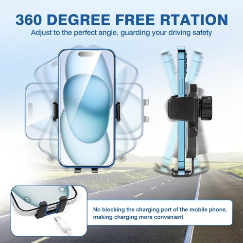 F Phone Mount for Hon-da CRV 2023-2025 9-inch Touchscreen, 360 Degree Rotation Dash Mount Cell Phone Holder CRV Accessories, Navigation Phone Mount