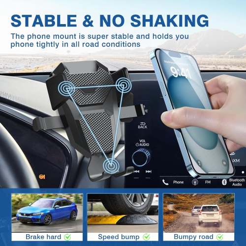 F Phone Mount for Hon-da CRV 2023-2025 9-inch Touchscreen, 360 Degree Rotation Dash Mount Cell Phone Holder CRV Accessories, Navigation Phone Mount