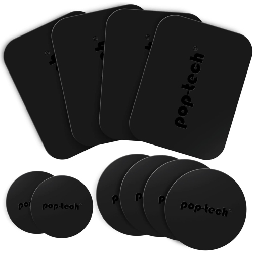 OECECA  Metal Plate for Cell Phone Magnetic Car Mount, P10 Pack Replacement Disc Plate \w Strong Adhesive Backing Sticker for Magnet Holder Magnet