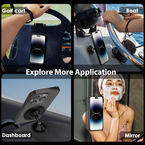 O Upgraded Gym, Car Magnetic Phone Mount Holder Compatible for Mag-Safe, Dual Strong Magnets, Easily and Firmly Attaches to Metal Surface for Any