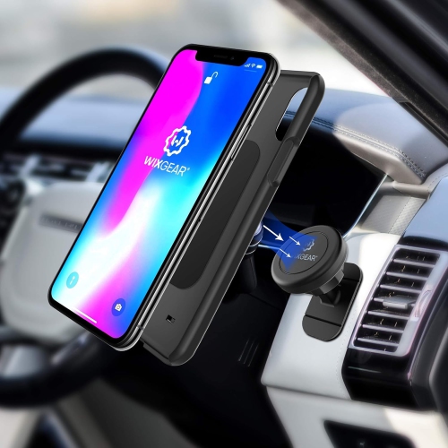 W Magnetic Mount, Universal Stick-On Dashboard Magnetic Car Mount Holder, for Cell Phones and Mini Tablets with Fast Swift-snap Technology, Magnetic