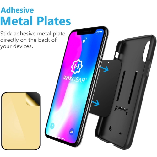 W Magnetic Mount, Universal Stick-On Dashboard Magnetic Car Mount Holder, for Cell Phones and Mini Tablets with Fast Swift-snap Technology, Magnetic