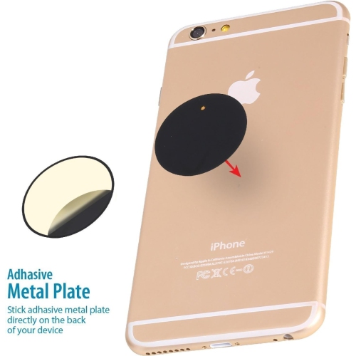 W Magnetic Mount, Universal Stick-On Dashboard Magnetic Car Mount Holder, for Cell Phones and Mini Tablets with Fast Swift-snap Technology, Magnetic