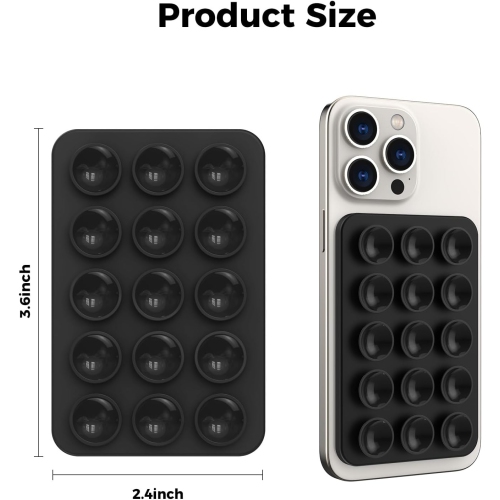 A Silicone Suction Phone Case Stand for iPhone 16/15/14/13/12 Series, Magnetic Suction Cup Phone Mount for iPhone MagSafe Phone Case, Mirror Shower