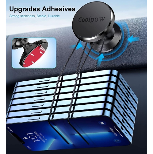 (2-PACK)Magnetic Phone Holder Car, [ Strong Magnet ] Universal Dashboard Magnetic Cell Phone Holder Car [ 360° Rotation ] Hands Free magnetic Car