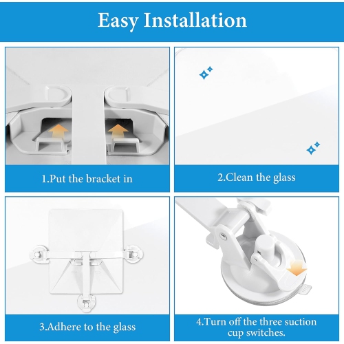 Foldable Starlink Mini Car Mount with Suction Cups,Quick Release Sunroof/Moonroof Mount for Car, RV, Boat, Truck Glass