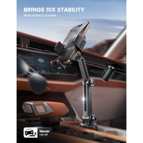 Cup Holder Phone Mount for Car - L Longer Neck Cup Phone Holder with Universal Adjustable Base, [Thick Case Friendly] Cupholder Cell Phone Car Mount