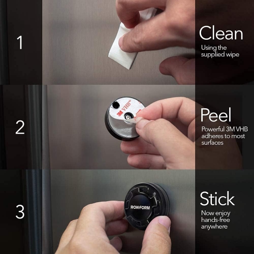 R - Phone Case Mount, Secure Aluminum Car and Truck Dash Phone Holder, Sticks to Any Flat Surface, Compatible Twist Lock Cases