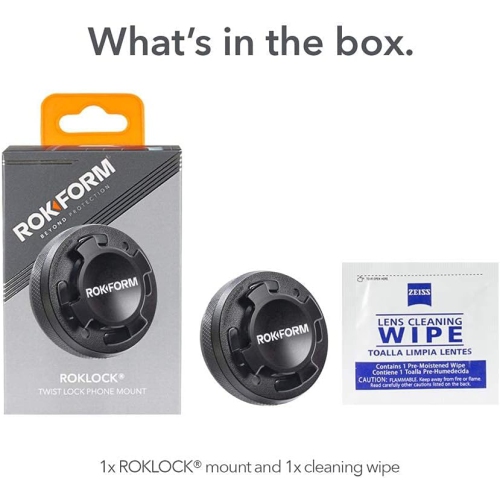 R - Phone Case Mount, Secure Aluminum Car and Truck Dash Phone Holder, Sticks to Any Flat Surface, Compatible Twist Lock Cases