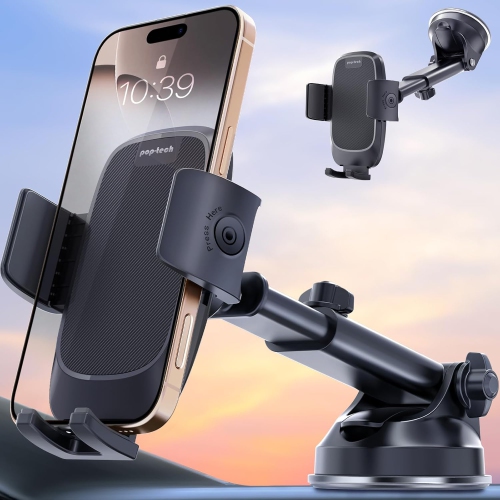 p Phone Mount for Car, [Military-Grade Suction] Universal Cell Phone Holder for Your Car Dashboard Windshield Window, Automobile Cradle Fit for