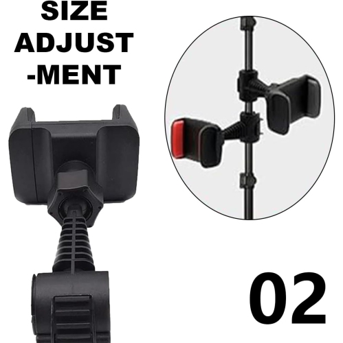 Car Headrest Phone Mount Holder, 360° Swivel, Universal Back Seat Mobile Device Stand, Adjustable