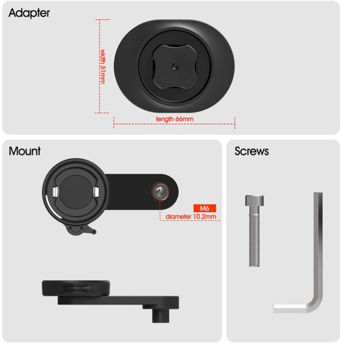 Bike Stem Phone Mount with Dual Lock Buckles – CNC Aluminum Center Holder for iPhone & Android Quick Install Anti-Shake Clamp for MTB/Road/Mountain