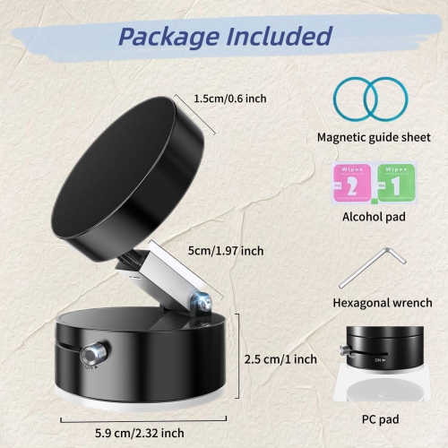 Vacuum Magnetic Suction Cup Phone Holder, Phone Holder for Car, Foldable Portable Vacuum Magnetic Adsorption Adjustable Mobile Phone Holder